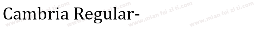 Cambria Regular字体转换
